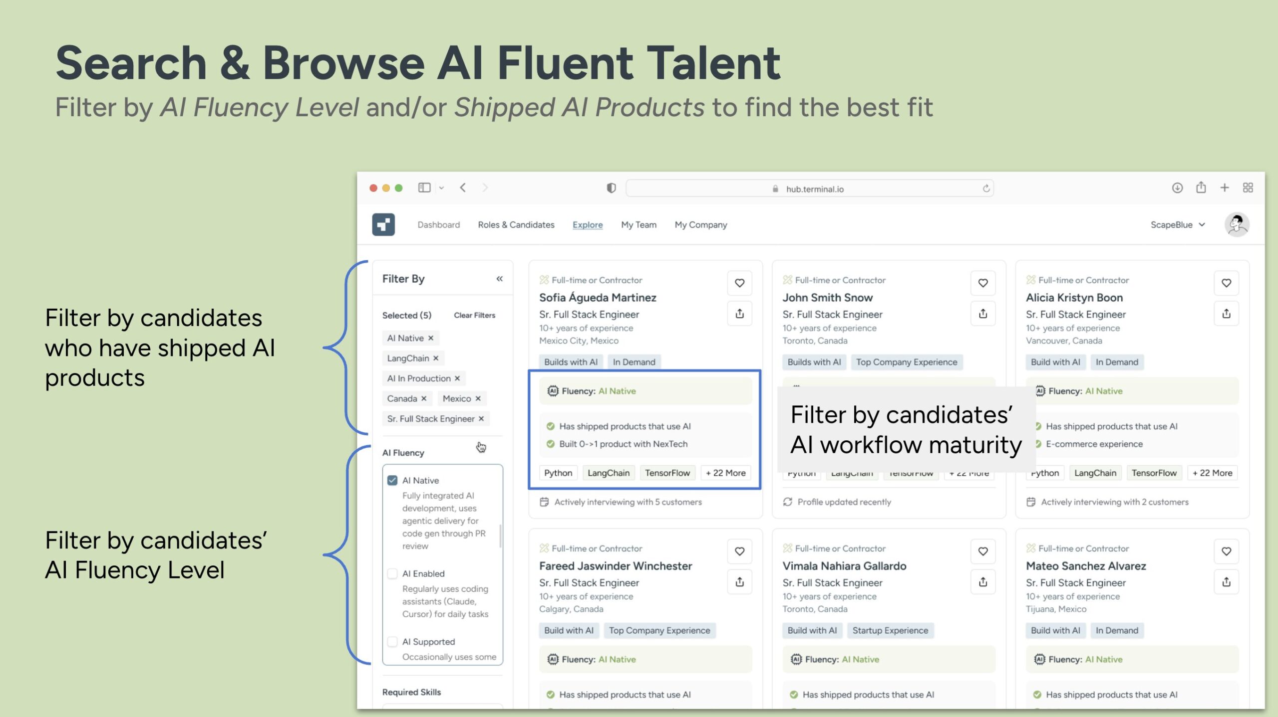 AI fluency: How to search and browse AI fluent talent.
